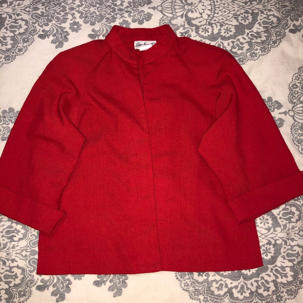 Vintage Yves Jennet red blazer